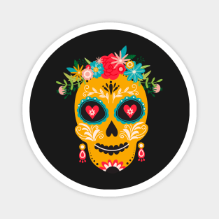 Dia de los muertes skull. Mexican Day of the Dead. Magnet